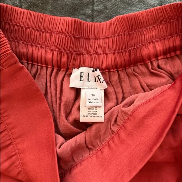 Elle Rust Red Satin Ruffle Skirt - Picture 4 of 4